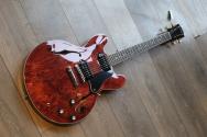 SEVENTY SEVEN "EXRU-STD /S JT 335 Japan P-90 Aged Red " by Bacchus Guitars