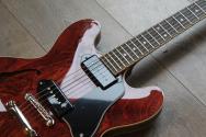 SEVENTY SEVEN "EXRU-STD /S JT 335 Japan P-90 Aged Red " by Bacchus Guitars