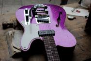 FENDER Custom Shop Limited P90 Tele Thinline Journeyman Relic Aged Magenta Sparkle, HARDCASE, 3, 23