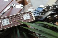 VINTAGE REVO Series 'Custom Supreme' Baritone VI Semi-Acoustic Guitar ~ Tobacco Sunburst