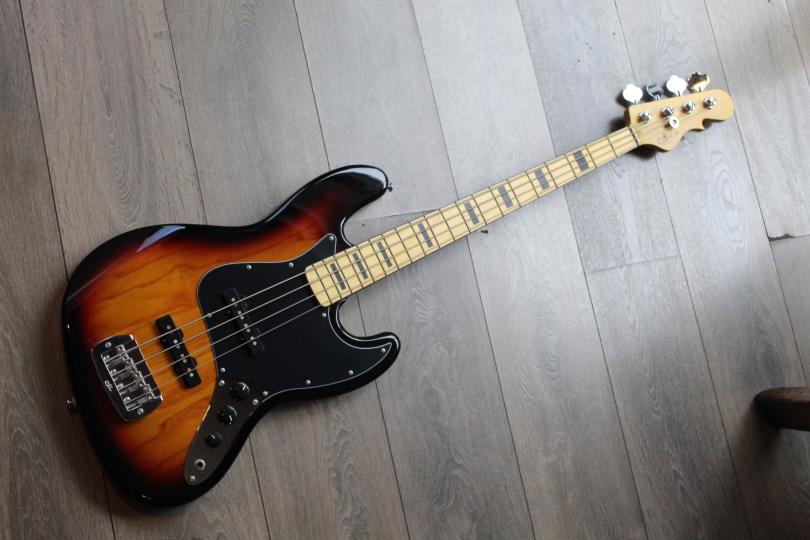 G&L Tribute Series JB, Maple, Three Tone Sunburst