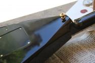JACKSON MJ Series Rhoads RR24MG, Black with Yellow Pinstripes, Ebony Fingerboard, SOFTCASE
