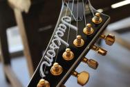 JACKSON MJ Series Rhoads RR24MG, Black with Yellow Pinstripes, Ebony Fingerboard, SOFTCASE