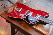 GRETSCH "G6199 Billy-Bo, "G" Cutout Tailpiece, TV Jones®, Rosewood Fingerboard, Firebird Red" HARDCASE, PAPERS