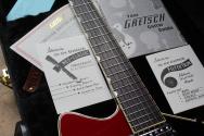 GRETSCH "G6199 Billy-Bo, "G" Cutout Tailpiece, TV Jones®, Rosewood Fingerboard, Firebird Red" HARDCASE, PAPERS