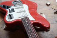 FENDER "Bass VI Vintera® II '60s, Fiesta Red Select Guitar Color Fingerboard Material: Slab Rosewood", GIGBAG, 4, 41 KG