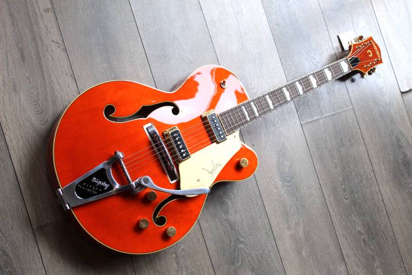 GRETSCH G6120DE Duane Eddy Signature Hollow Body Desert Sunrise, Hardcase, Papers, 3, 18 KG