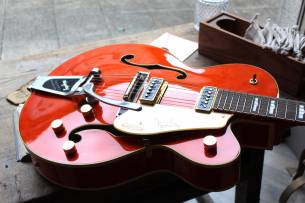 GRETSCH G6120DE Duane Eddy Signature Hollow Body Desert Sunrise, Hardcase, Papers, 3, 18 KG