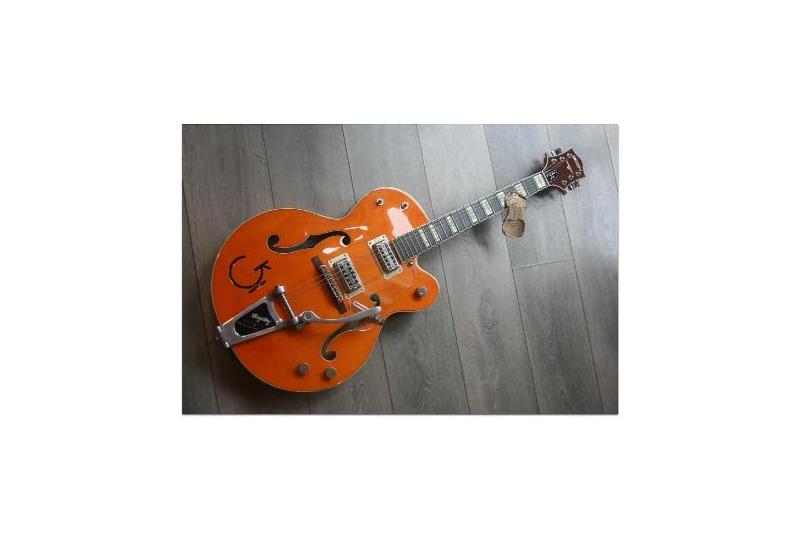 GRETSCH G6120RHH Reverend Horton Heat Signature Hollow Body with Bigsby, Ebony Fingerboard,Orange, HARDCASE, PAPERS