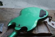VINTAGE "Limited Green Sparkle VS6 ReIssued Vibrola Tailpiece" GIGBAG, 3, 68 KG