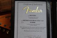 FENDER "Custom Shop Stratocaster 1962 Vintage Custom MPL TCP 3 Tone Sunburst" HARDCASE, PAPERS