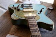 PAOLETTI GUITARS "Paoletti 112 Lounge 2P90 Relic with Bigsby Saga Green" HARDCASE, PAPERS, STRAP, 3, 83 KG