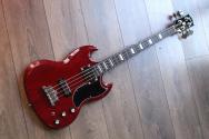 GIBSON "SG Standard Bass, Heritage Cherry" HARDCASE, PAPERS, STRAP, 3,58 KG