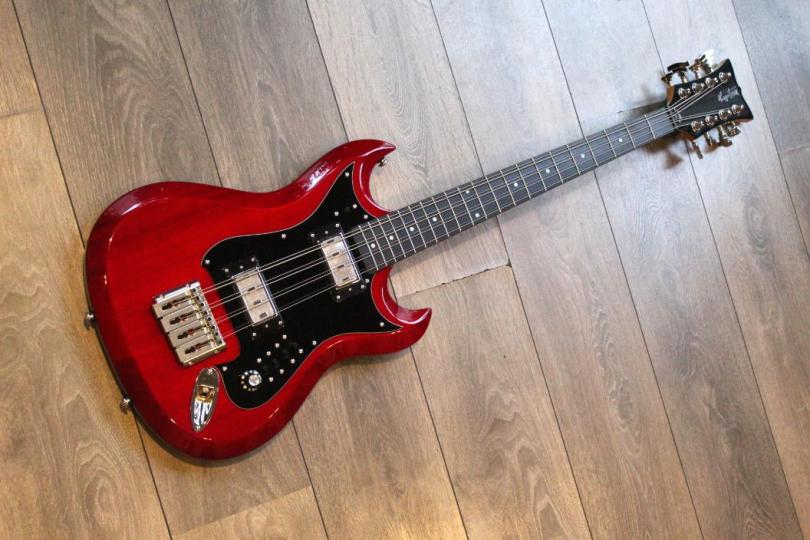 HAGSTROM "H8II-WTC Retroscape 8-String Bass with Rosewood Fretboard Wild Cherry Transparent", 4, 82 KG