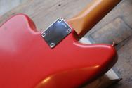 DEL TONE "JM-Style Fiesta Red Matching Headstock, Aged" HARDCASE, PAPERS
