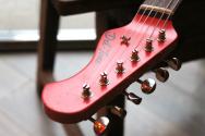 DEL TONE "JM-Style Fiesta Red Matching Headstock, Aged" HARDCASE, PAPERS