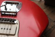DEL TONE "JM-Style Fiesta Red Matching Headstock, Aged" HARDCASE, PAPERS