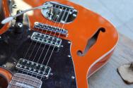 VINTAGE Revo Series 'Surfmaster' Thinline Twin, Trans Orange, 3, 36 KG
