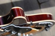 VINTAGE REVO Series 'Custom Supreme' Baritone VI Semi-Acoustic Guitar ~ Tobacco Sunburst