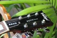 VINTAGE REVO Series 'Custom Supreme' Baritone VI Semi-Acoustic Guitar ~ Tobacco Sunburst