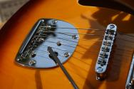 VINTAGE REVO Series 'Custom Supreme' Baritone VI Semi-Acoustic Guitar ~ Tobacco Sunburst