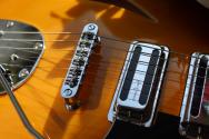 VINTAGE REVO Series 'Custom Supreme' Baritone VI Semi-Acoustic Guitar ~ Tobacco Sunburst