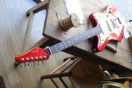SUHR "LIMITED Classic JM Antique Funk, Candy Apple Red" GIGBAG, PAPERS