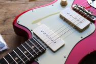 SUHR "LIMITED Classic JM Antique Funk, Candy Apple Red" GIGBAG, PAPERS