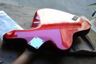 SUHR "LIMITED Classic JM Antique Funk, Candy Apple Red" GIGBAG, PAPERS