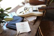 FENDER "American Vintage II 1973 Stratocaster, Maple Fingerboard, Olympic White" HARDCASE, PAPERS, 3, 76 KG