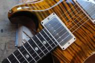 PRS "DGT Semi-Hollow Electric Guitar, Tiger Eye, Moons" HARDCASE