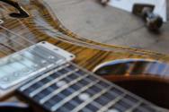 PRS "DGT Semi-Hollow Electric Guitar, Tiger Eye, Moons" HARDCASE