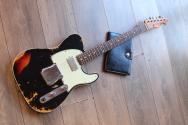 FENDER "Custom Shop Limited Heavy Relic Reverse Custom HS Tele Aged Black Over 3 Color Sunburst" HARDCASE